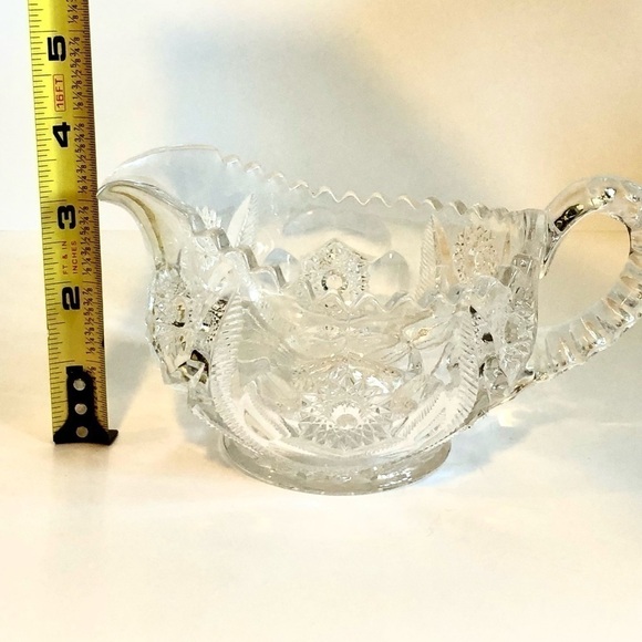 Cut Glass Crystal Creamer - Picture 3 of 5